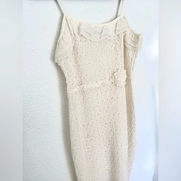 Johnny Was Vintage Lace Crochet Ruffle Coquette Romantic Y2K 90s Coastal Dress - Picture 3 of 8